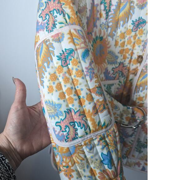 Derek Lam 10 Crosby NEW Pia Reversible Quilted Jacket Tangerine Multi XS - Picture 9 of 13